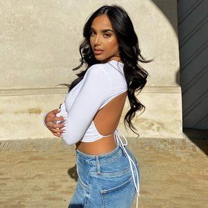 SEXY BACKLESS CROP TOP FOR WOMEN